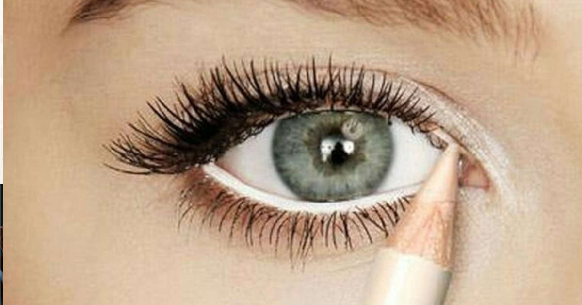 white pencil eye