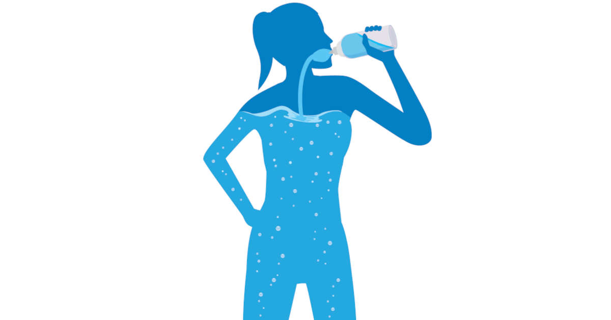 CLIPART WOMAN DRINKING WATER